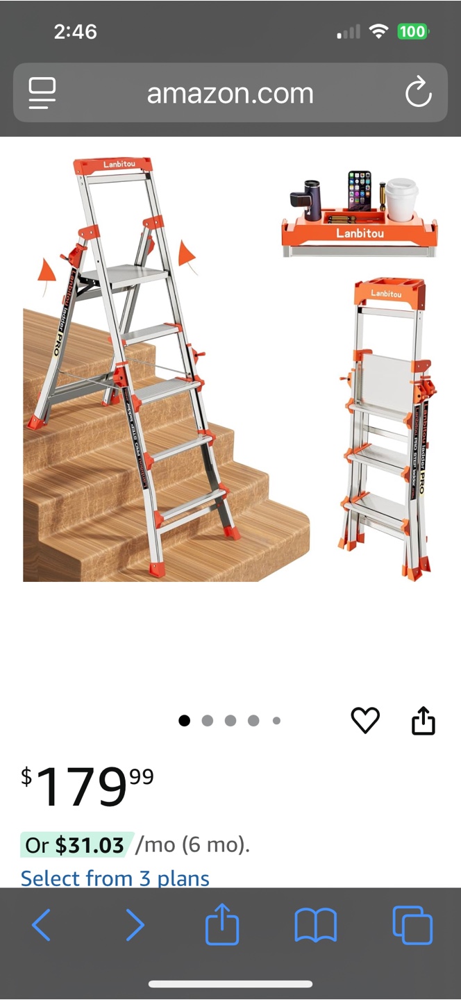 [Moving Sale] 5-Step Ladder w/ Tool Tray - photo 4