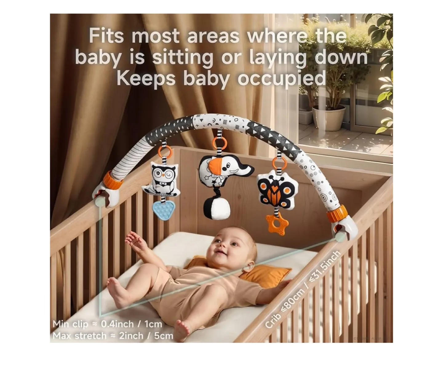 TUMAMA 0 Month+ Baby Crib / Stroller Arch Toy image indicator(5)