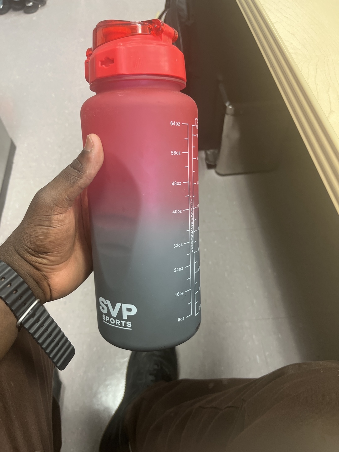 SVP Sports Water Bottle - Red/Black