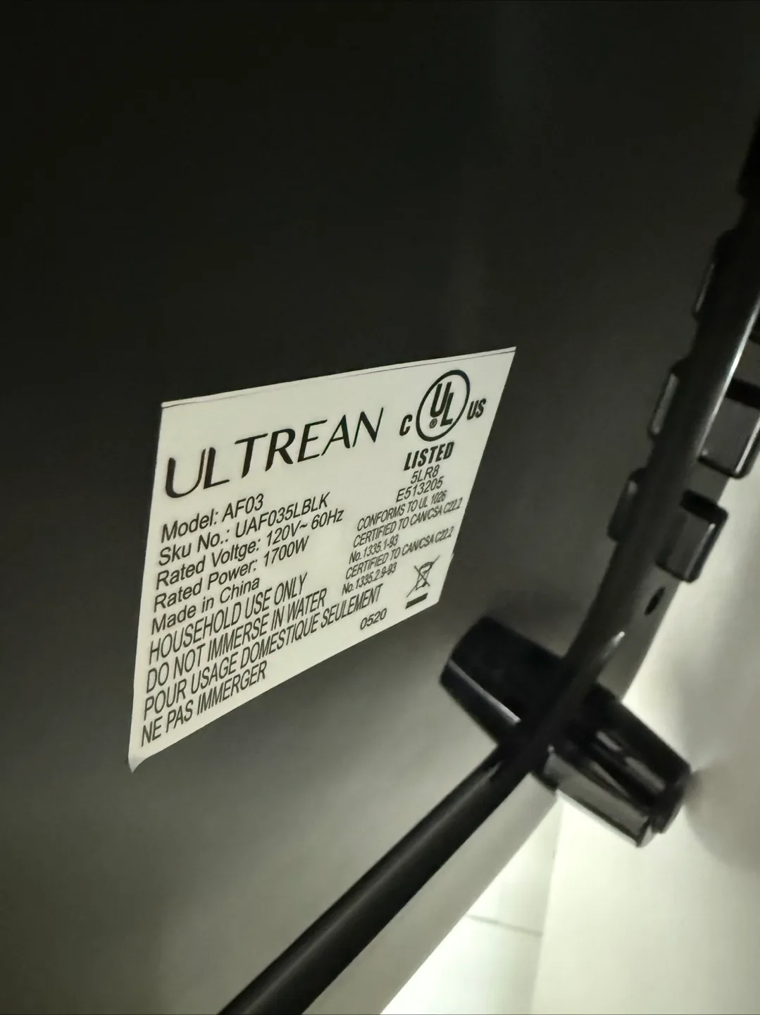 Ultrean AF035LBLK Air Fryer image indicator(4)