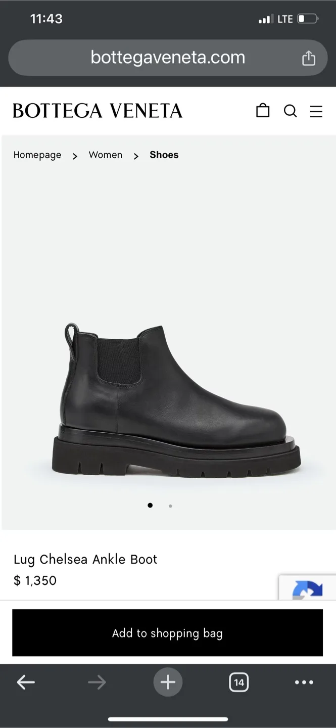 Bottega Veneta Lug Chelsea Ankle Boots Women’s 36.5 thumbnail