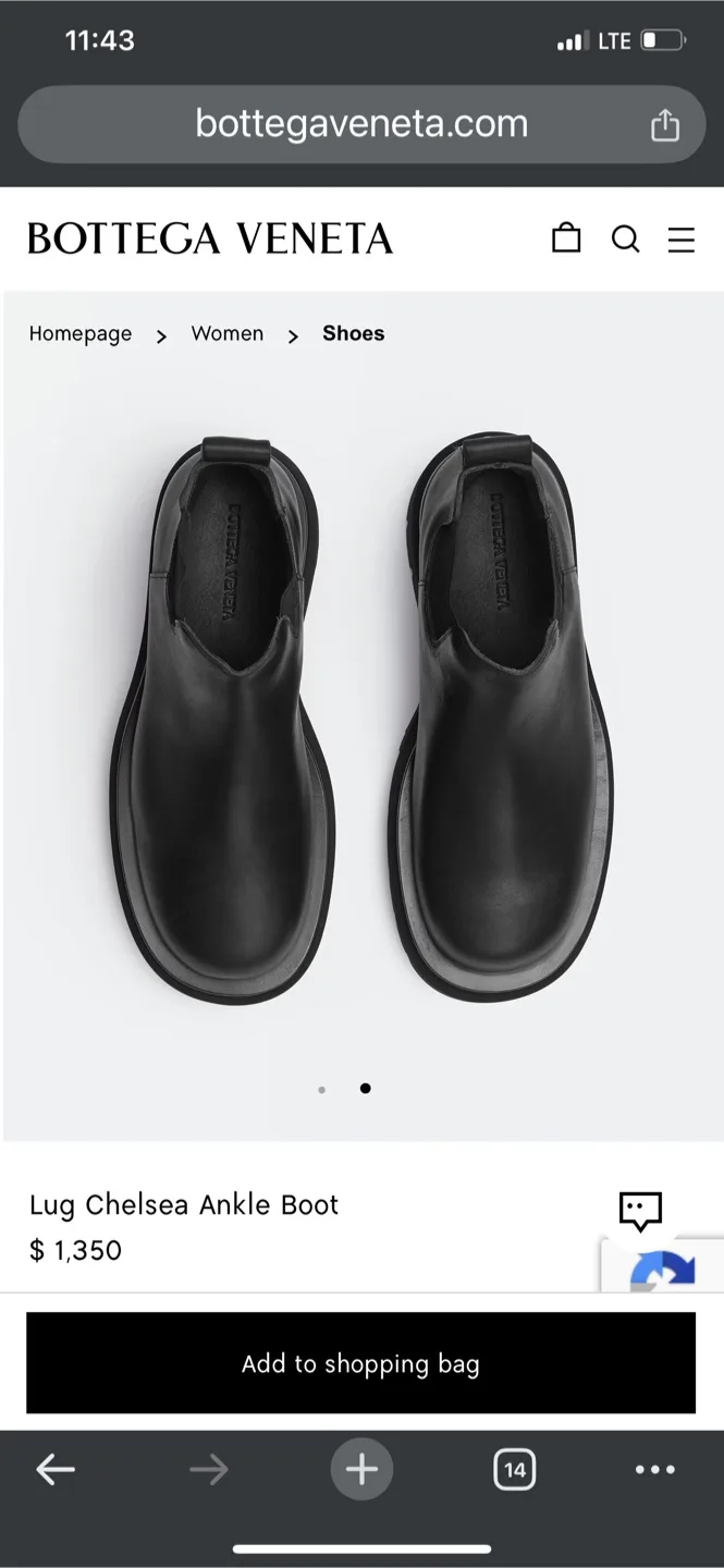 Bottega Veneta Lug Chelsea Ankle Boots Women’s 36.5 image indicator(2)