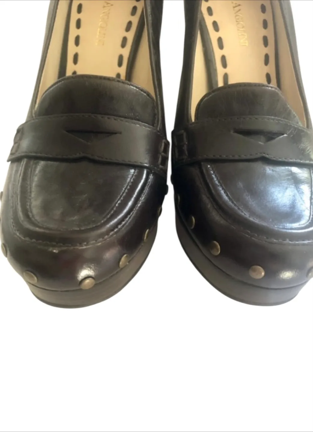 Enzo Angiolini Brown Leather Shoes, Size 8 image indicator(4)