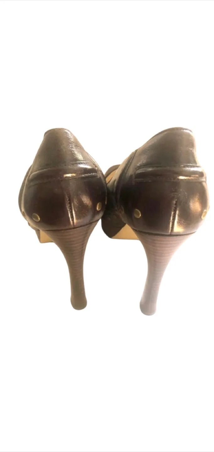 Enzo Angiolini Brown Leather Shoes, Size 8 image indicator(7)