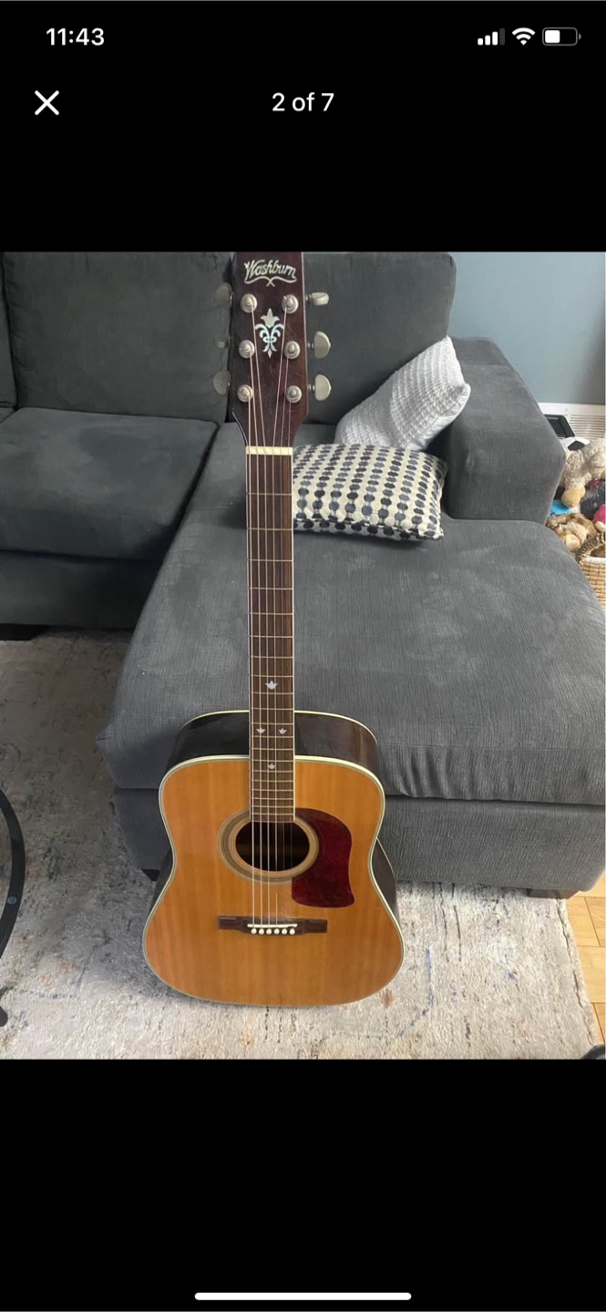 Washburn Acoustic Guitar w/ Case - photo 2