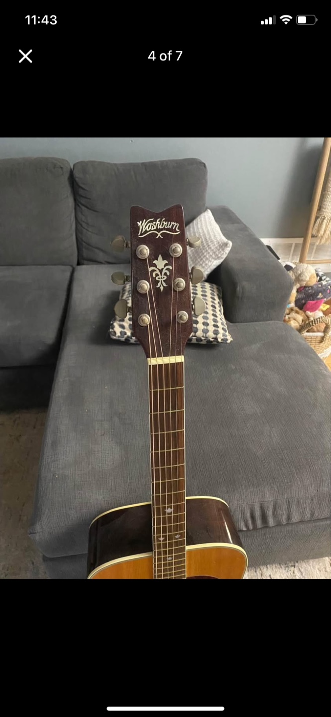 Washburn Acoustic Guitar w/ Case - photo 4