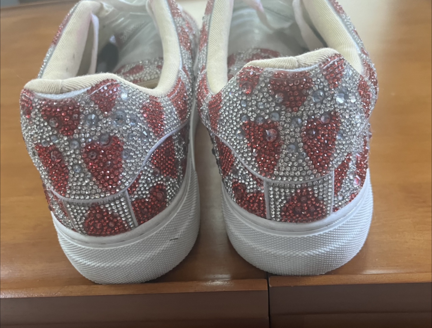 Betsey Johnson Rhinestone Heart Sneakers