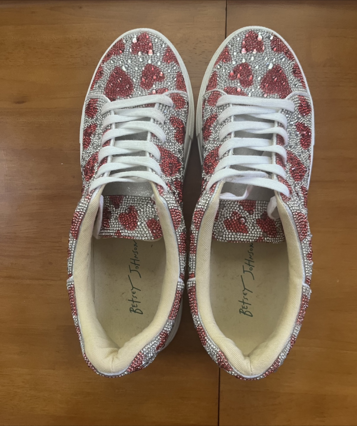 Betsey Johnson Rhinestone Heart Sneakers - photo 5