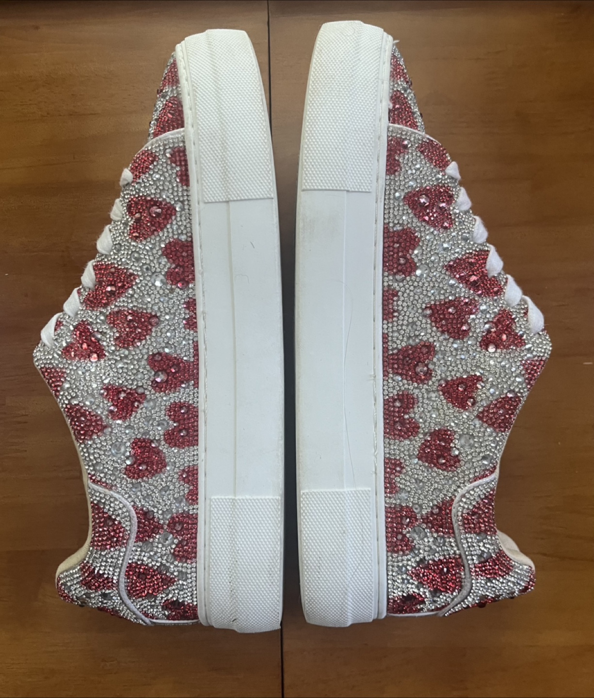 Betsey Johnson Rhinestone Heart Sneakers - photo 3