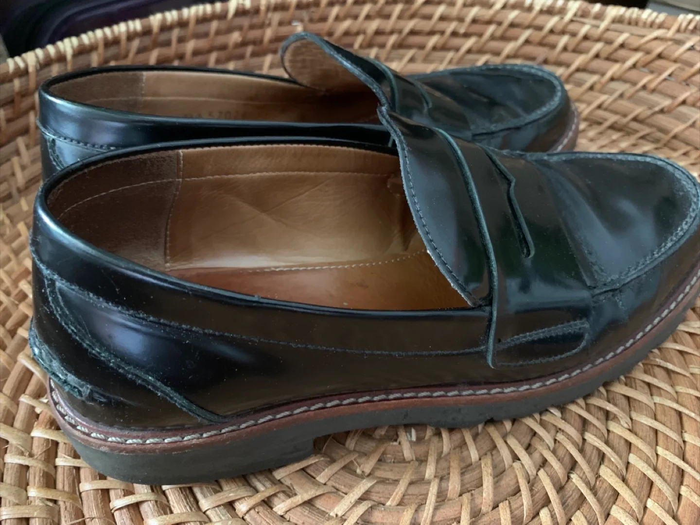 Coach Black Leather Loafers Size 6 image indicator(3)