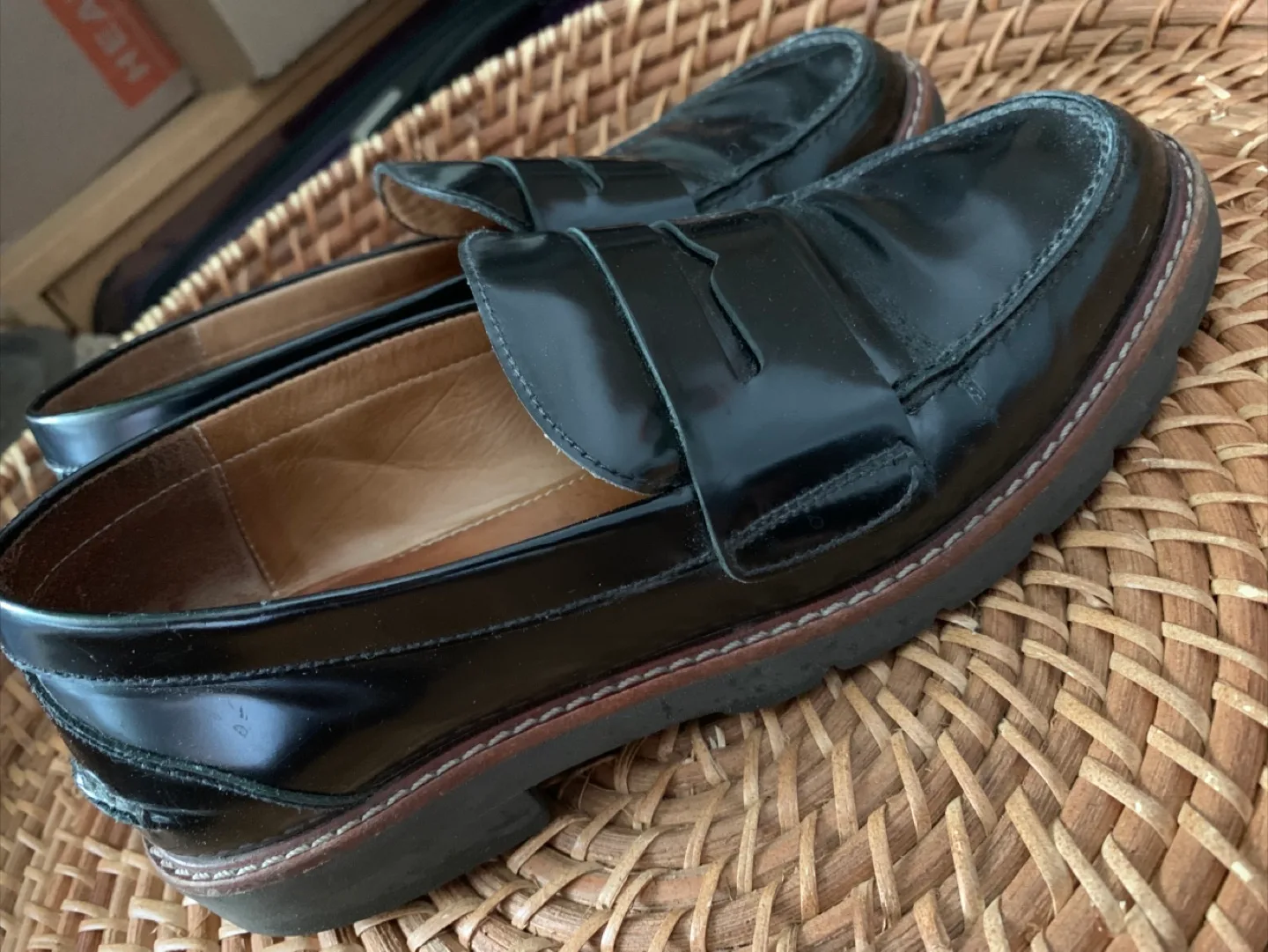 Coach Black Leather Loafers Size 6 image indicator(2)