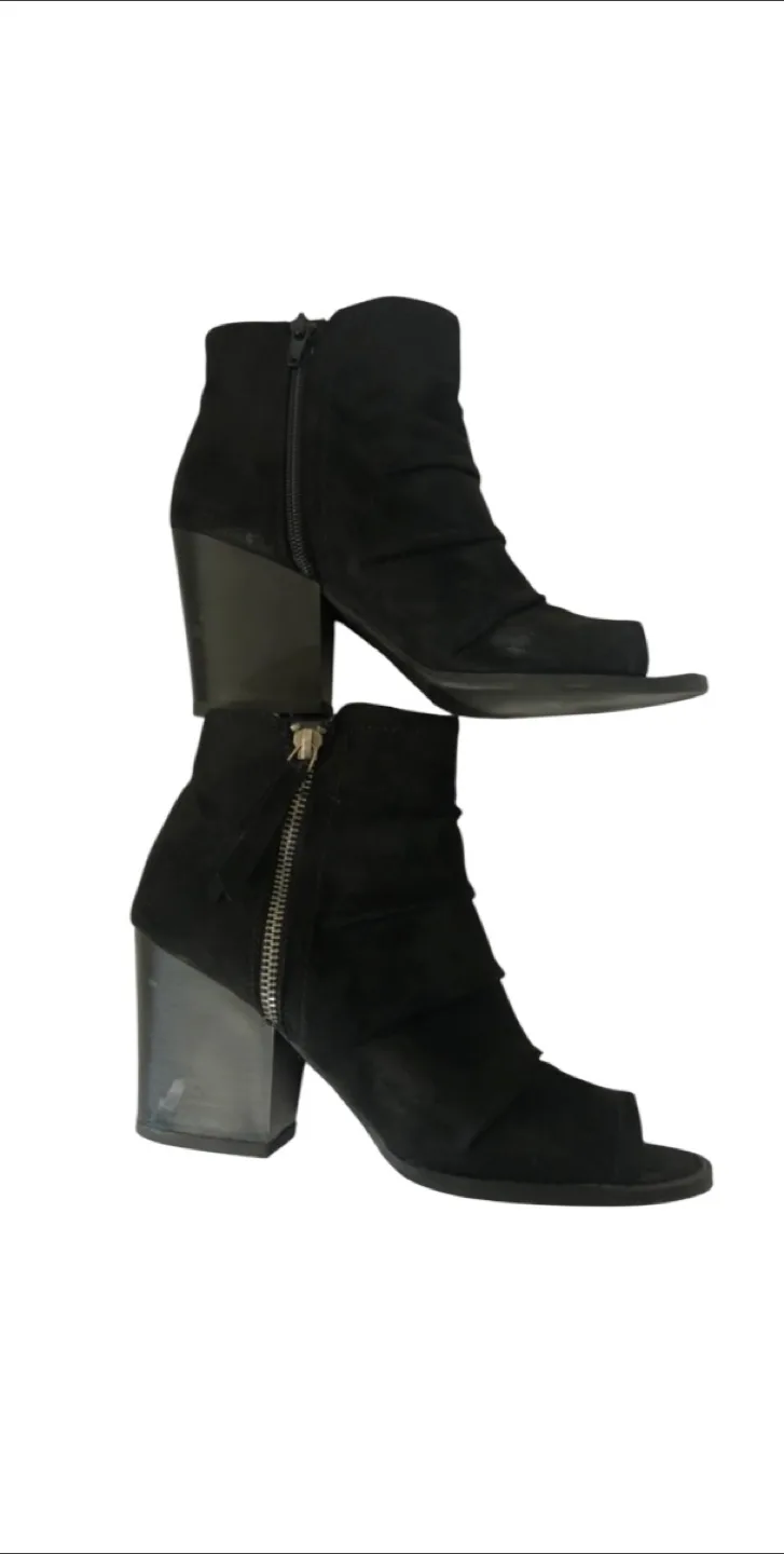 Women's Peep Toe  Booties  Heel Shoe Boots image indicator(3)