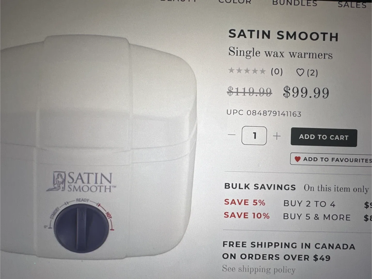 Satin Smooth Single Wax Warmer image indicator(3)