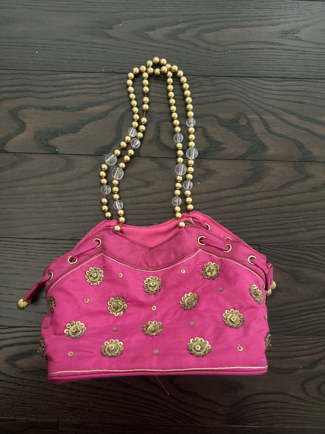 Pink Beaded Purse