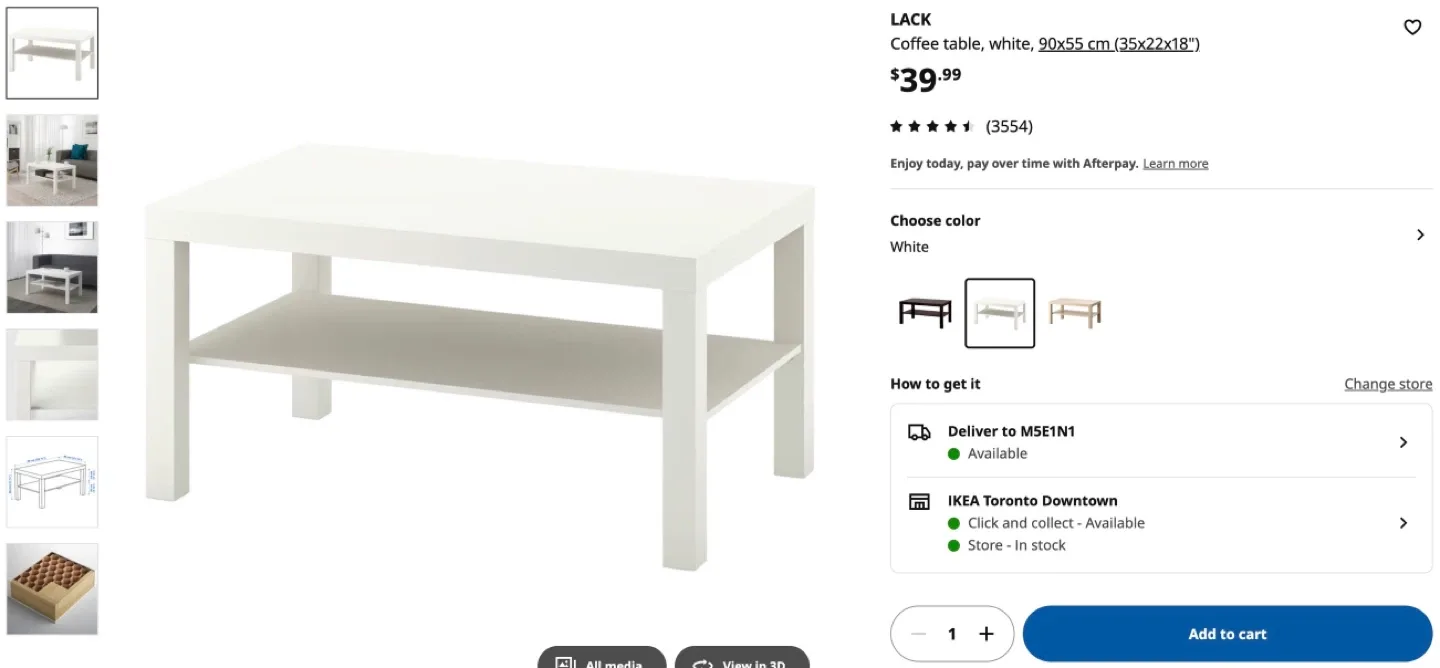 IKEA Coffee Table / Multi-purpose Table (LACK) - White image indicator(4)