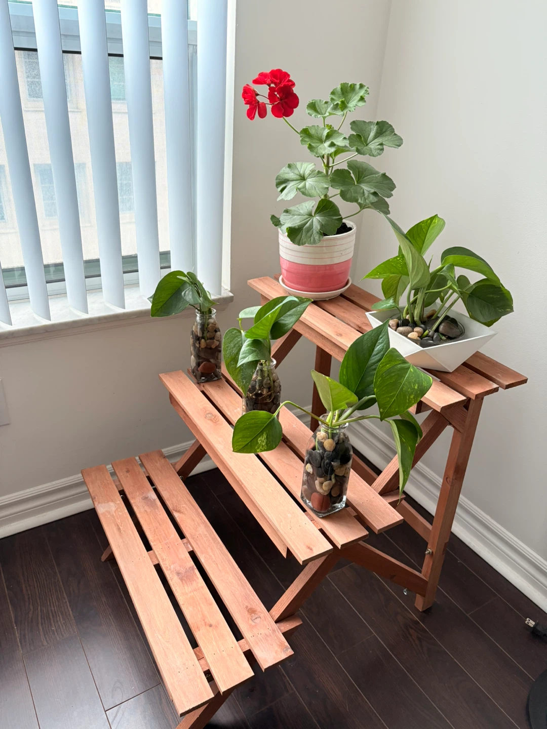 2-Tier Wooden Plant Stand - photo 2