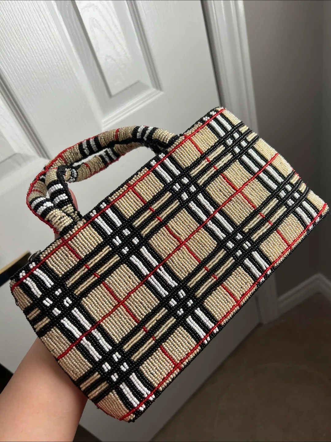 Beaded Plaid Purse thumbnail