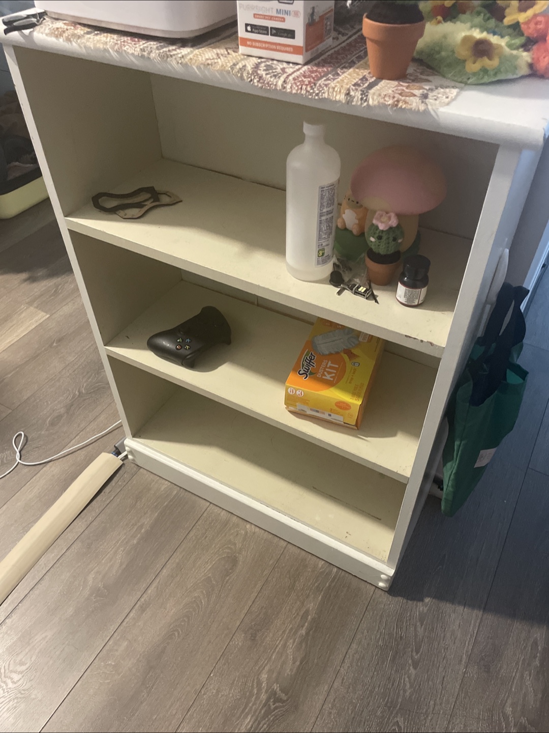 White bookshelf