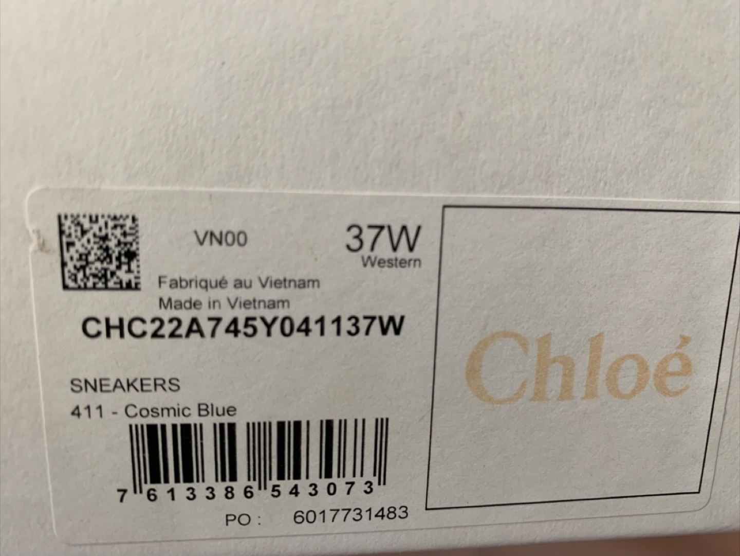 Chloé NAMA Sneakers Cosmic Blue - Size 37W - photo 5