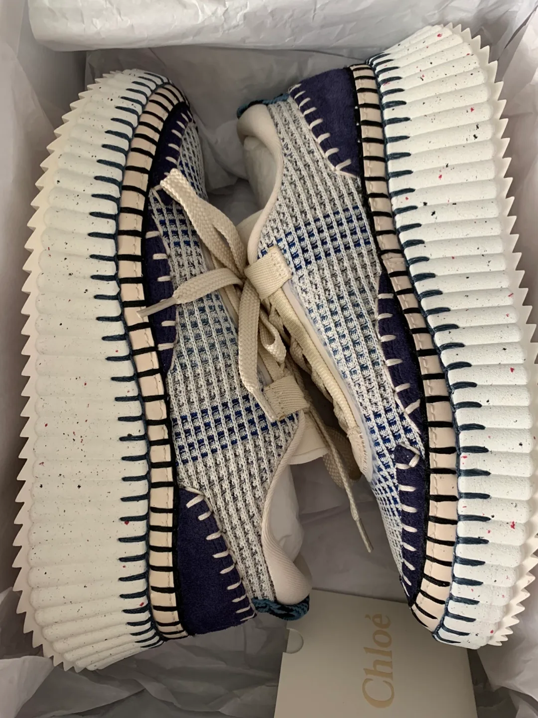 Chloé NAMA Sneakers Cosmic Blue - Size 37W thumbnail