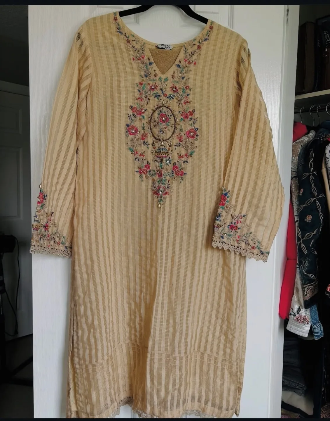 Ladies' Embroidered Dress & Pants Set thumbnail