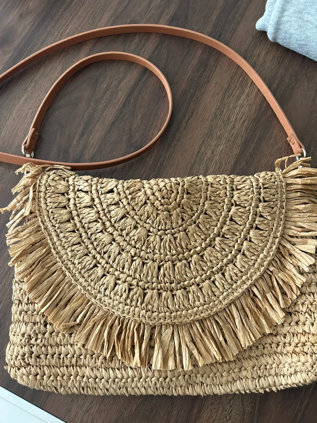 Brand New H&M Straw Crossbody Bag thumbnail