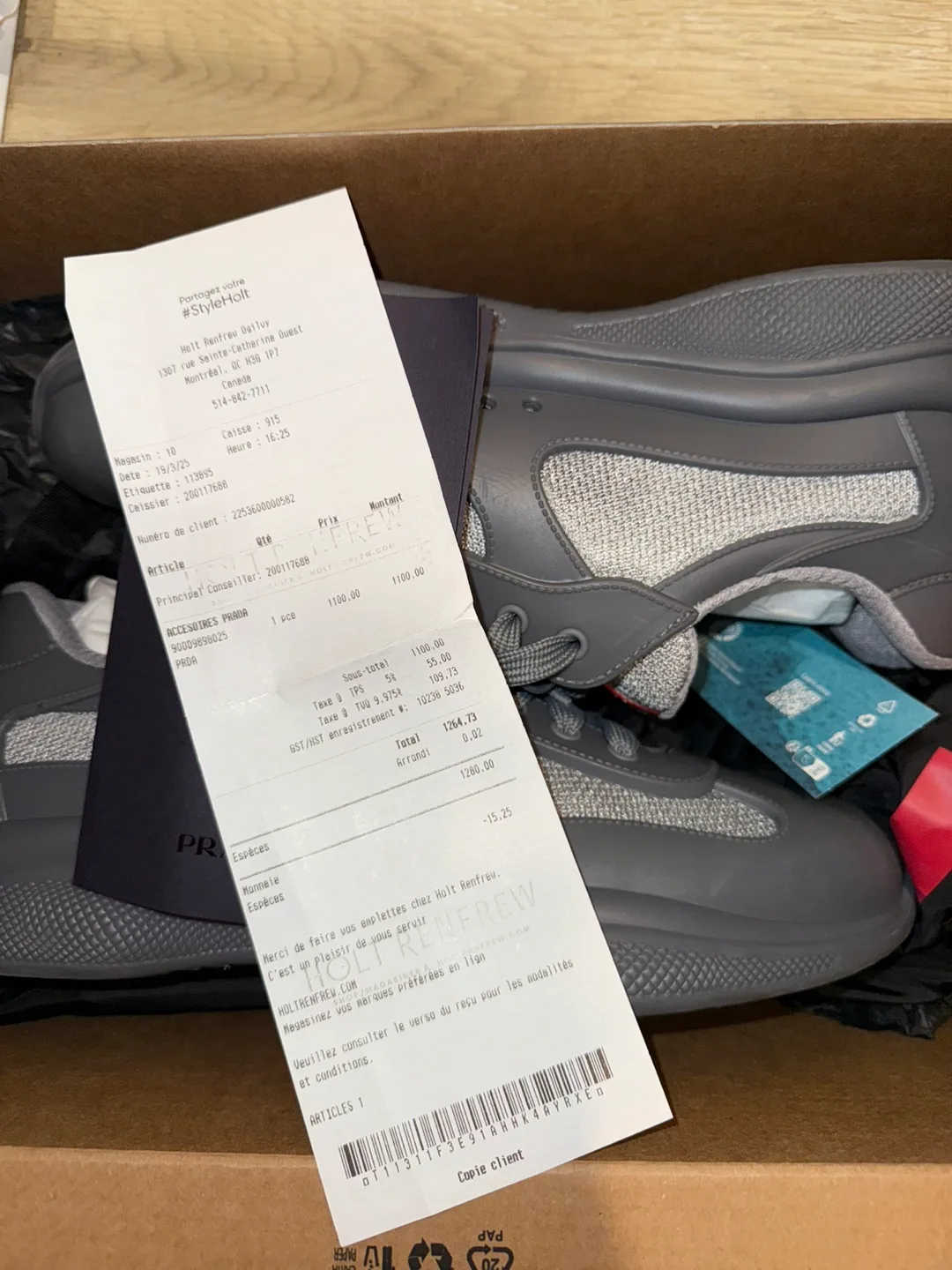 Prada Grey Sneakers - Size 10.5 thumbnail
