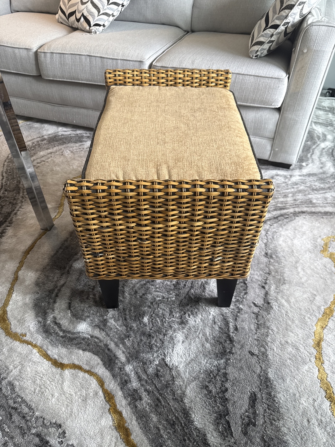 Wicker Ottoman/Bench - photo 2