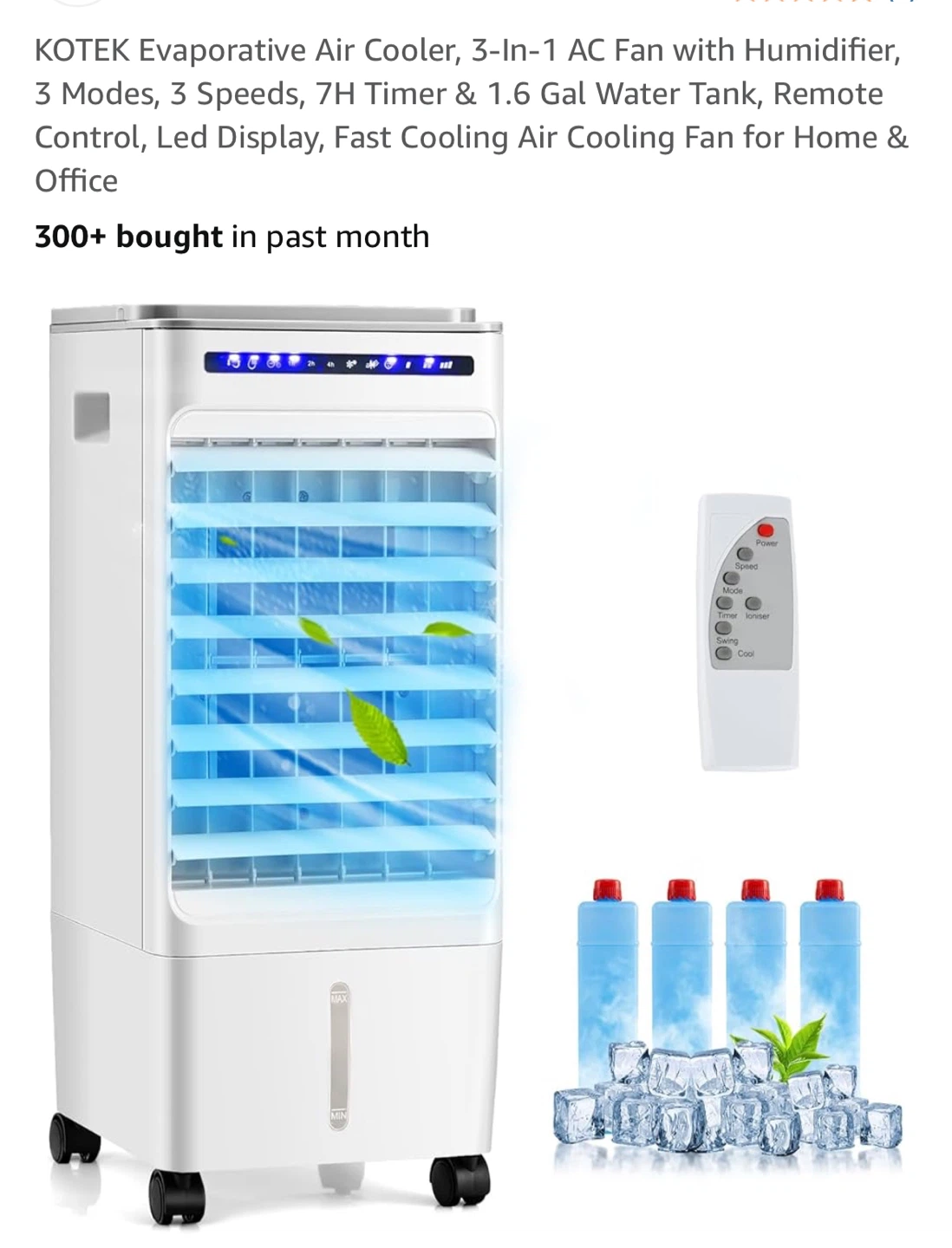 KOTEK Evaporative Air Cooler - 3-in-1 AC Fan - photo 2
