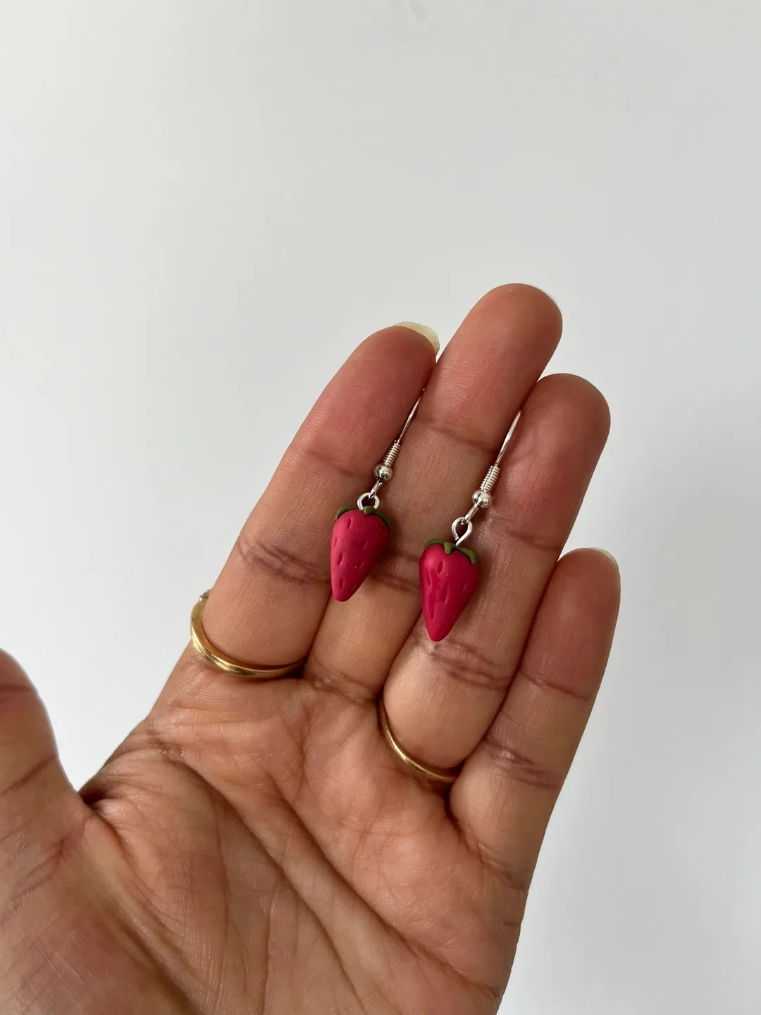 Handmade Cherry & Strawberry Earrings image indicator(5)