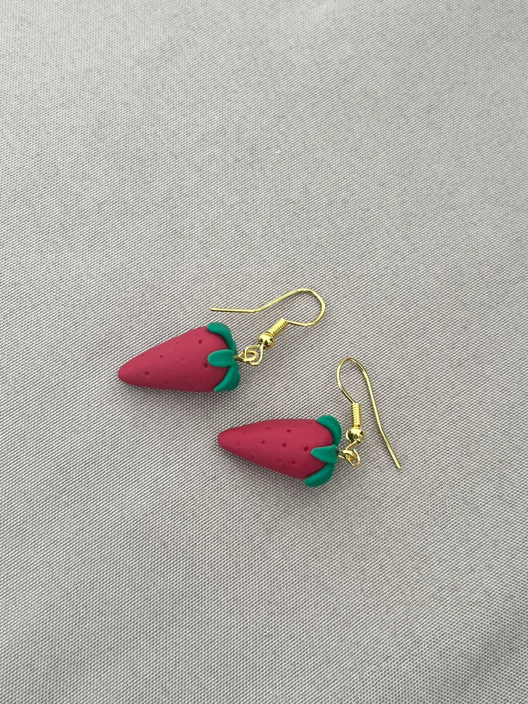 Handmade Cherry & Strawberry Earrings image indicator(4)