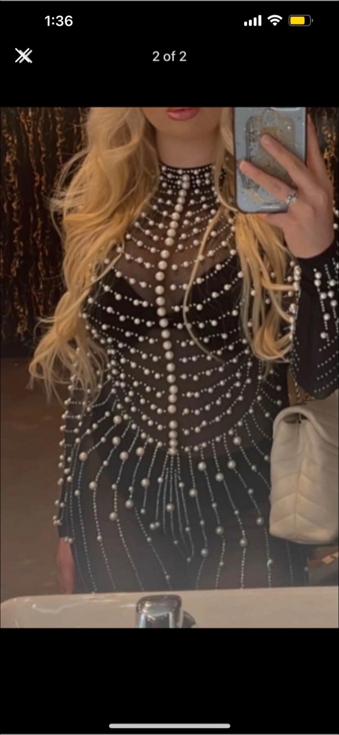 Fashion Nova rhinestone jumpsuit - Black size small - photo 2