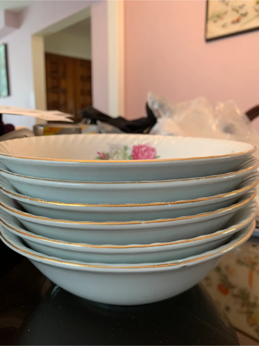 Porcelain Soup Bowls set of 6 thumbnail