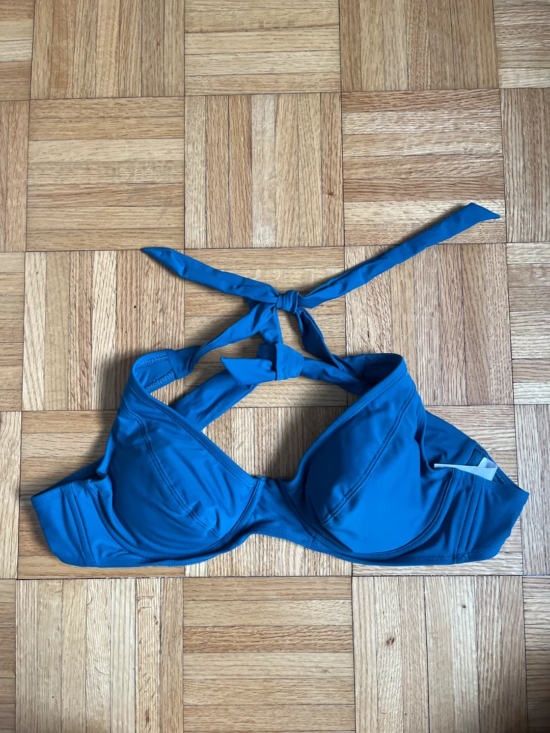 Shapermint halter Bikini Top - Size S-Turquoise thumbnail