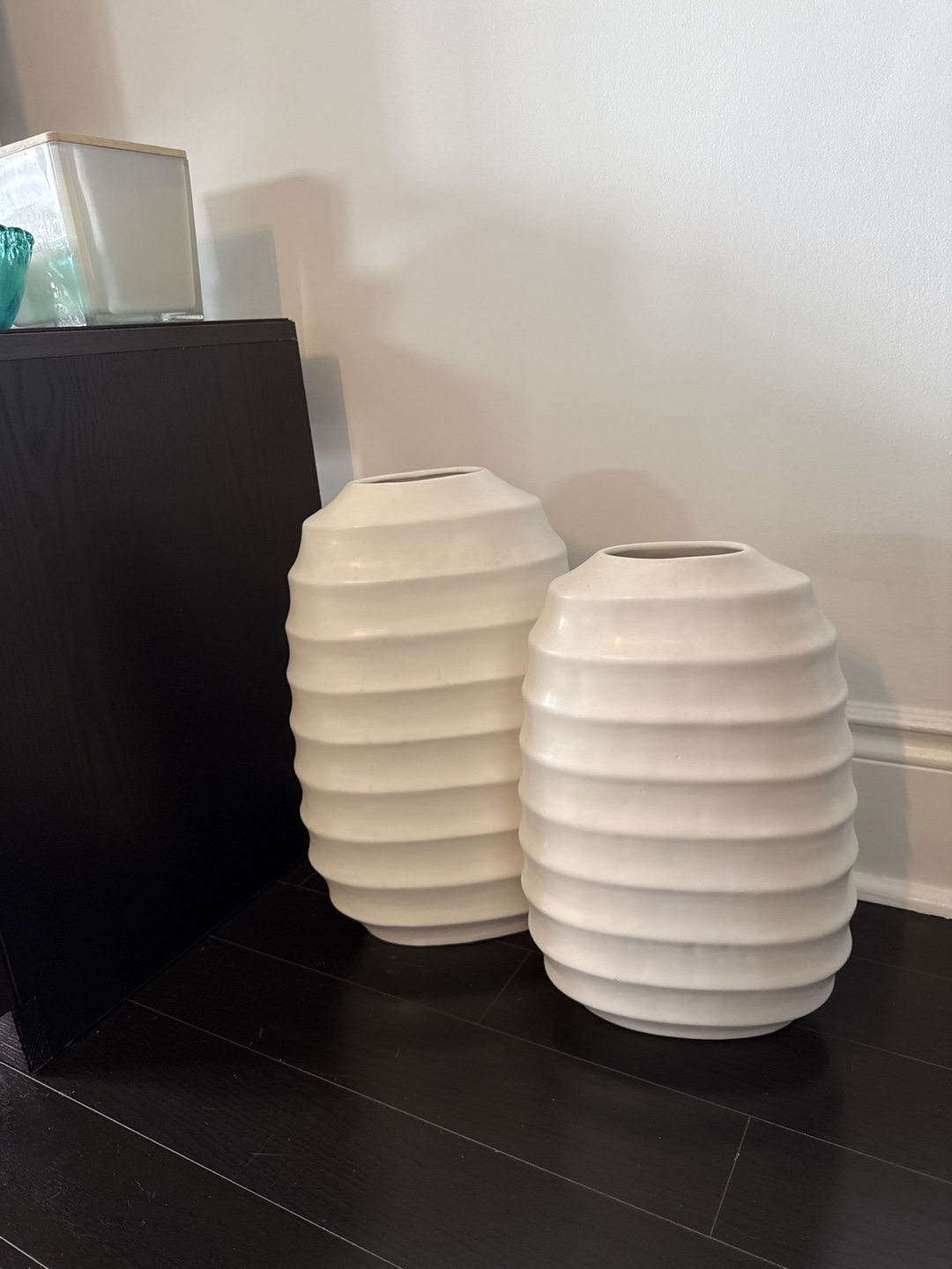 White Ceramic Vases - Set of 2 - photo 2