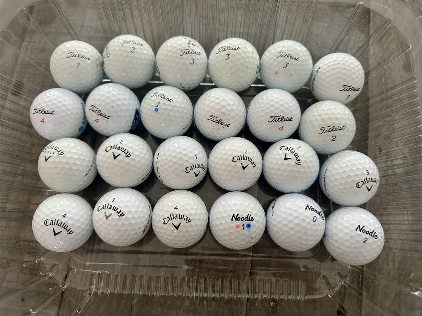 Titleist, Callaway, Noodle Golf Balls - Mixed Set