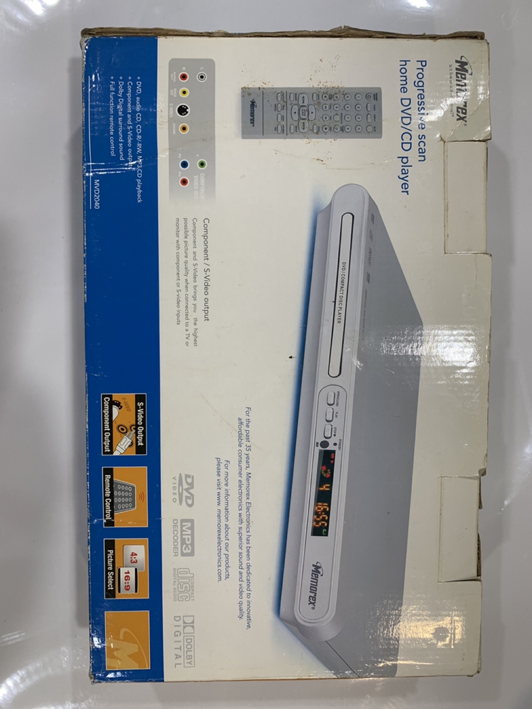 Memorex Progressive Scan DVD/CD Player - New - photo 3