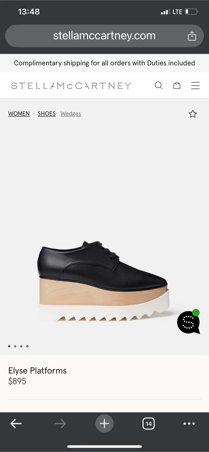 Stella McCartney Vegan Elyse Platform Shoes - Size 35 image indicator(5)