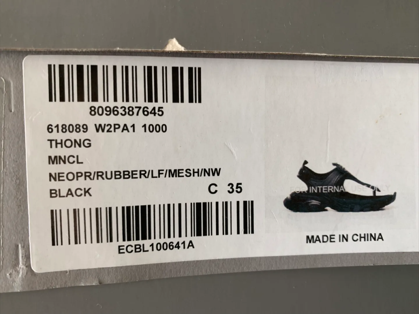 Balenciaga Black Mold Thong Sandals Size 35 image indicator(8)