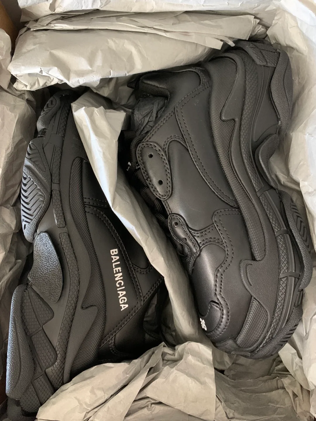 Balenciaga Triple S Sneakers - Black - Size 36 image indicator(3)