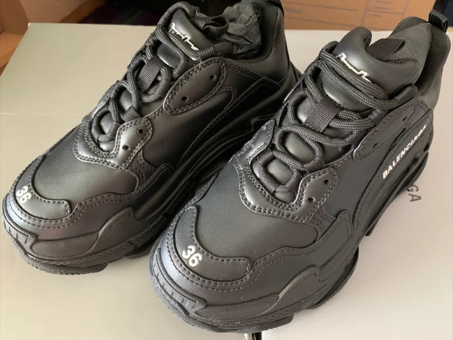Balenciaga Triple S Sneakers - Black - Size 36 image indicator(2)