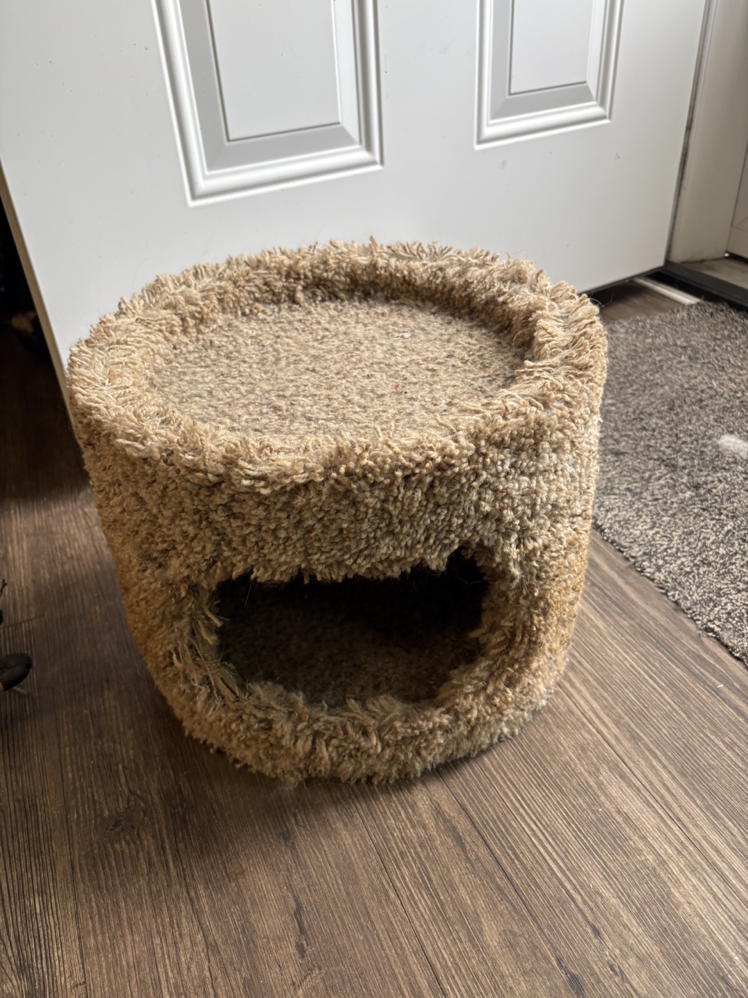 Carpeted Cat Bed Cave