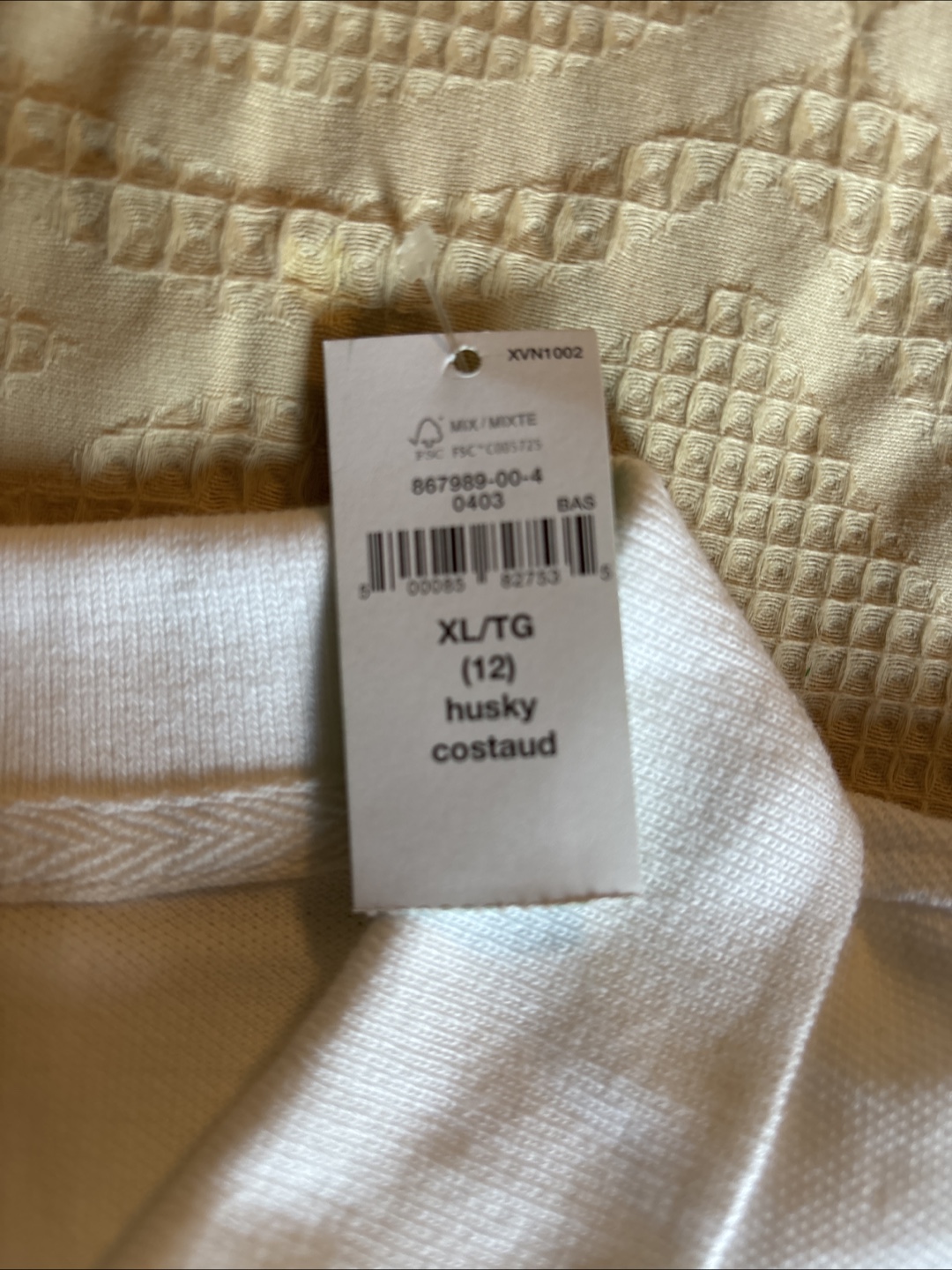 New Gap Kids XL Husky White Polo Shirt - photo 3