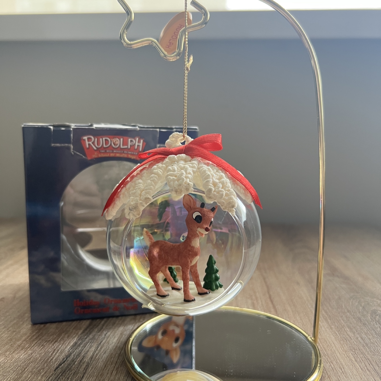 Vintage Enesco Rudolph The Red-Nosed Reindeer Holiday Ornament