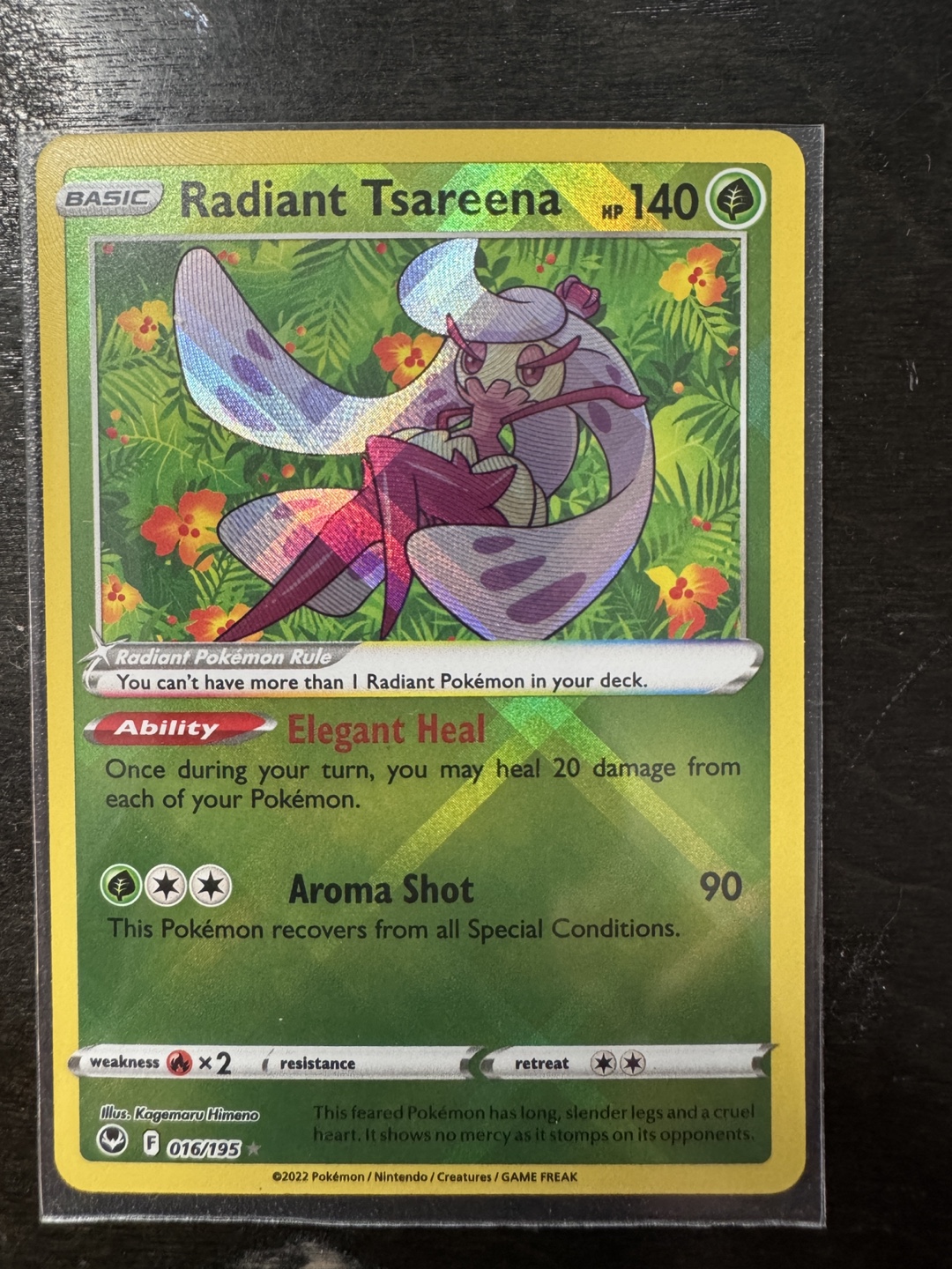 Pokemon radiant Tsareena halo silver tempest