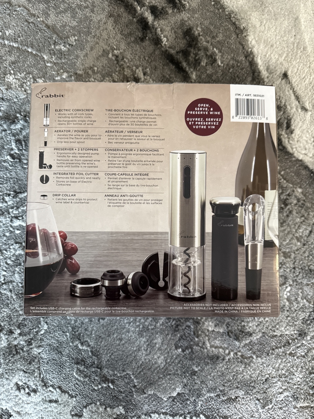 Rabbit 7-Piece Electric Corkscrew & Wine Set - photo 2