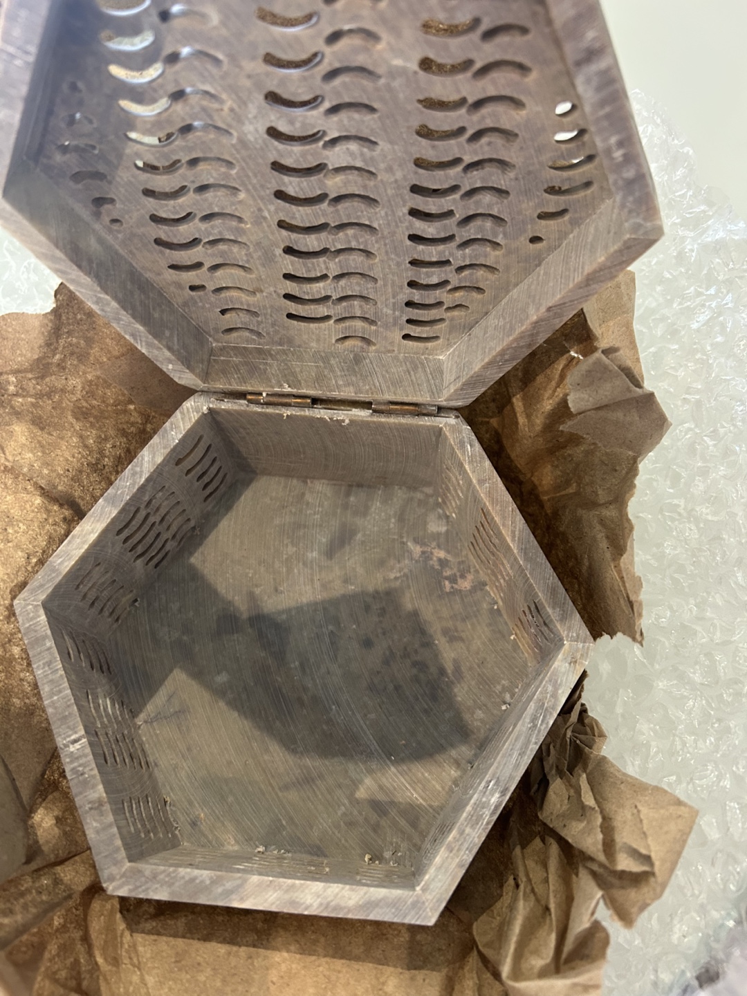 Decorative Hexagon Wooden Box - photo 2