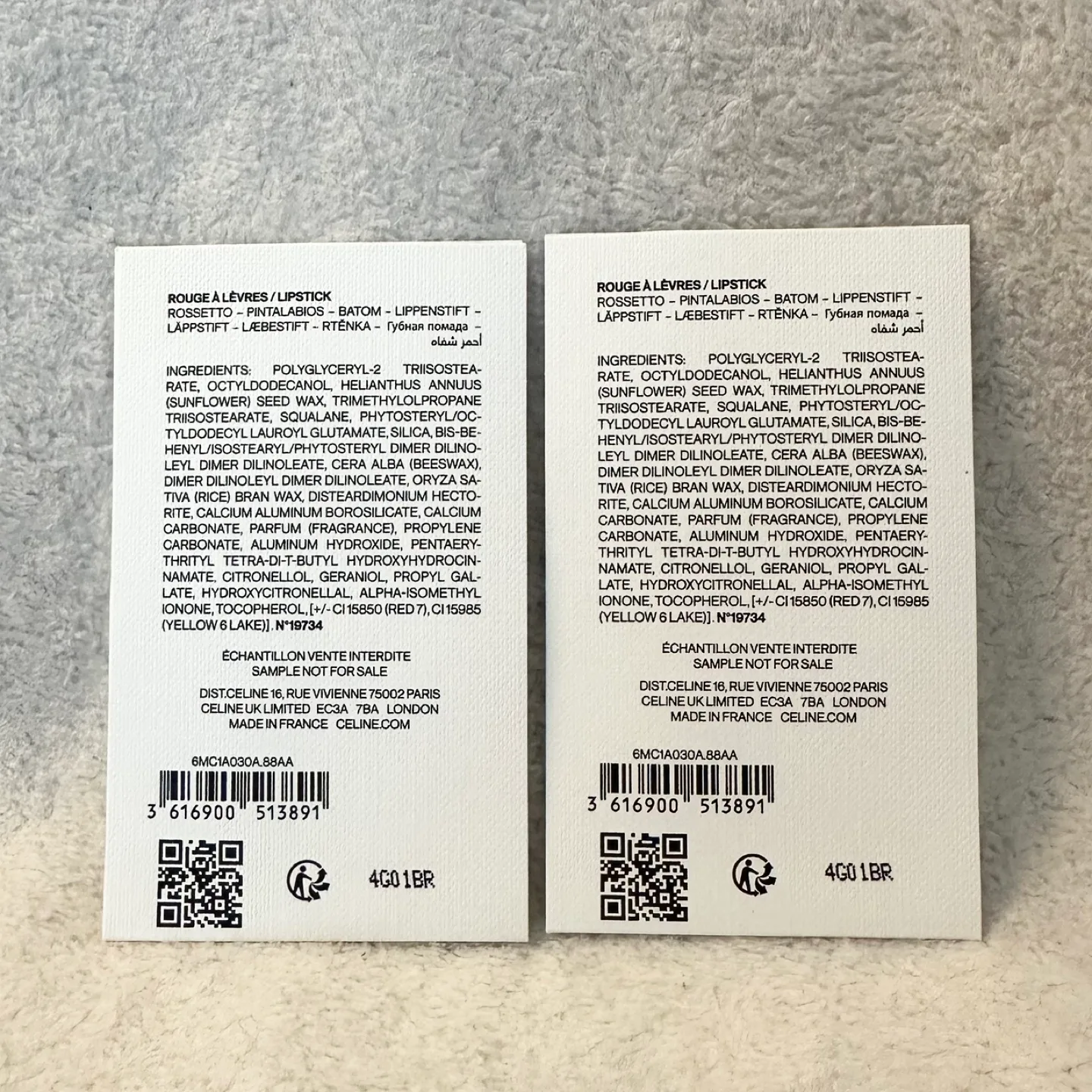 Authentic Celine Rouge Triomphe Lipstick Samples image indicator(2)