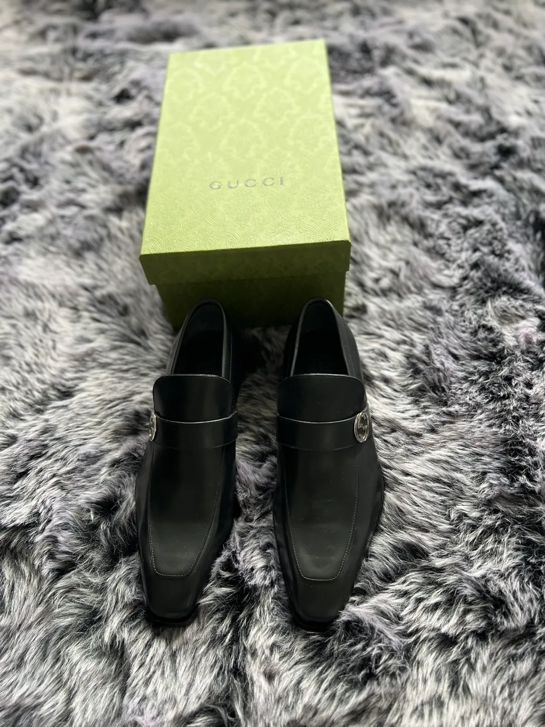 Gucci Black Leather Loafers with Box image indicator(6)