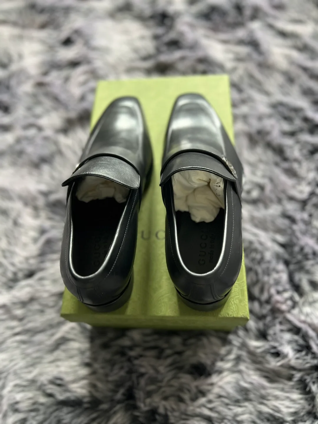 Gucci Black Leather Loafers with Box image indicator(2)